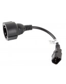 Lanberg extension power supply cable IEC 320 C14 -> Schuko (F) 20cm