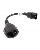 Lanberg extension power supply cable IEC 320 C14 -> Schuko (F) 20cm