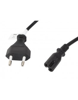 Lanberg CEE 7/16->IEC 320 C7 EURO (RADIO) Power Cord 3m VDE