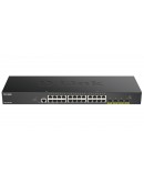 D-Link 24-port Gigabit Smart Managed Switch with 4