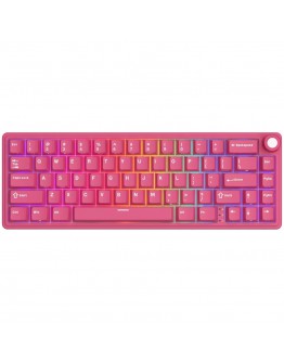 ROYAL KLUDGE R65 Berry Red Gaming Keyboard Cream