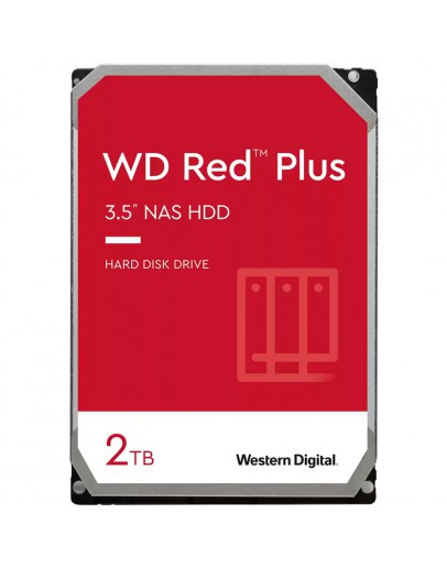 HDD NAS WD Red Plus 2TB CMR, 3.5'', 64MB, 5400