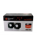 Тонколони Kisonli V410, 3W*2, USB, Черни - 22044