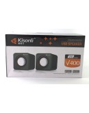 Тонколони Kisonli V400, 3W*2, USB, Черни - 22043