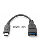 Преходник USB 3.1 TYPE-C към USB/F, Черен - 18224