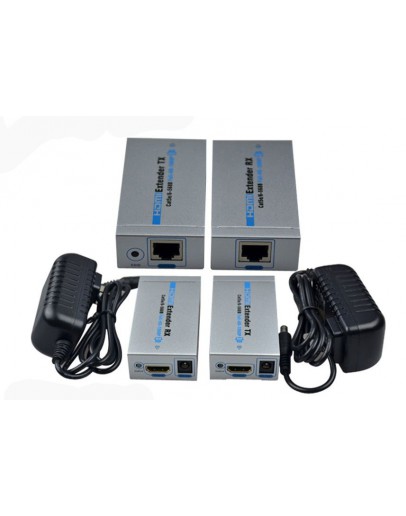 HDMI Удължител през LAN cat 5/6 до 60м, DeTech  - 18265