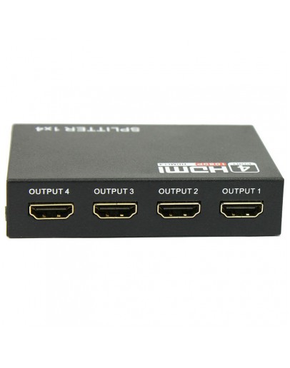 Сплитер от HDMI към 4 HDMI , със захранване, DeTech - 18263