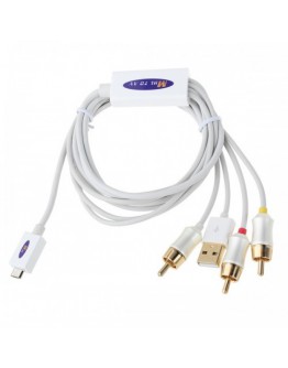 Кабел MHL (micro USB) - AV 3RCA, USB, 1.8m - 18231