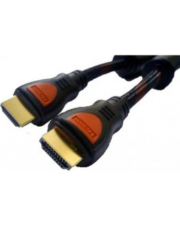 Кабел DeTech HDMI - HDMI M/M, 3m, С оплетка и ферит -18019