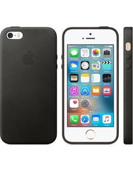 Apple iPhone SE Leather Case - Black