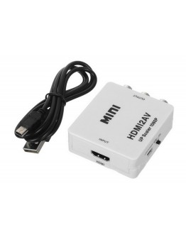 Конвертор, No brand, HDMI към AV (3RCA), Бял - 18301