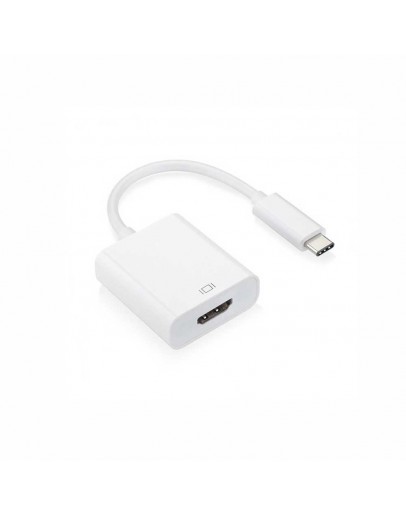 Преходник, No brand, USB Type-C към HDMI, Бял - 18298