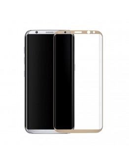 Стъклен протектор за целия екран, No brand, За Samsung Galaxy S8, 0.3mm, Златист - 52290