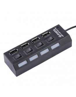 USB хъб No Brand, USB 2.0, 7 Порта, Черен - 12054