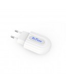 Мрежово зарядно устройство DeTech DE-28M, 5V/2.4A, 220V,1 x USB, С Micro USB кабел, 1.0m, Бял - 14133