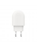 Мрежово зарядно устройство DeTech DE-28i, 5V/2.1A, 220V,1 x USB, С Lightning кабел, 1.0m, Бял - 14134