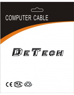 Захранващ кабел DeTech, За компютър, CEE 7/7 - IEC C13, High Quality, 3.0m - 18318