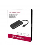 Transcend 3-Port Hub,1-Port PD,SD/MicroSD Reader, 