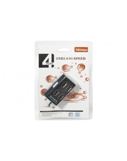 USB хъб No Brand, USB 2.0, 4 Порта, Различни цветове - 12055