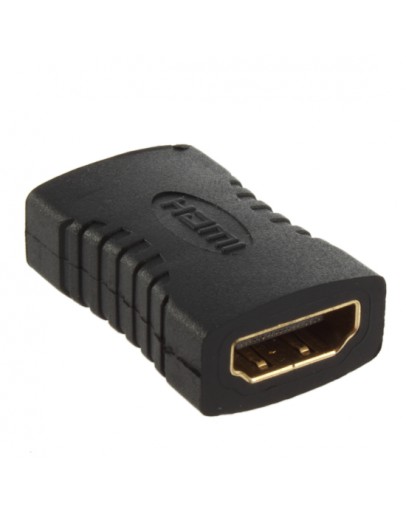 Преходник DeTech HDMI F - HDMI F, Черен - 17106