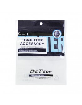 Преходник DeTech HDMI F - HDMI F, Черен - 17106