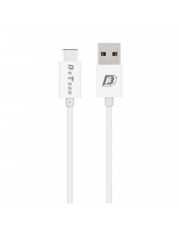 Кабели за данни DeTech, 10бр. Type-C, 1.0m, Бял - 14137