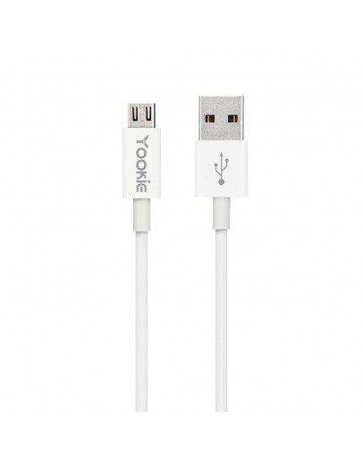 Кабел за данни Yookie CB1, Micro USB, 3.0m, Бял - 40149