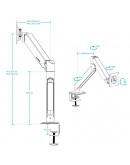 Arctic Стойка за монитор за бюро Desk Mount Monitor - X1-3D