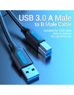 Vention Кабел USB 3.0 AM / BM - 1.5M Black - COOBG