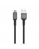 Кабел за данни DeTech DE-C39M, Micro USB, 1.0m, Черен - 40200