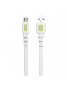 Кабел за данни DeTech DE-C36M, Micro USB, 1.0m, Бял - 40191