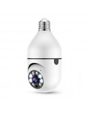 Смарт охранителна камера No brand PST-F1-3MP, 3.0Mp, PTZ, За фасунга E27, Wi-Fi, Tuya Smart, Бял - 91029
