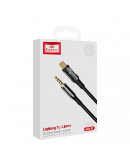 Аудио кабел Earldom ET-AUX52, 3.5mm към  Lightning, 1.0м, Черен - 40220