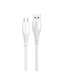 Кабел за данни DeTech DE-44M3, Micro USB, 3.0m, Бял - 40270