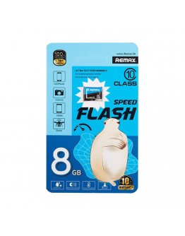 Карта памет Remax Speed Flash, Micro SD, 8GB, Class 10, Син - 62056