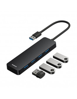 USB хъб Baseus UltraJoy, 4 Порта, USB към 4xUSB 3.0, 0.15m, Черен - 12073