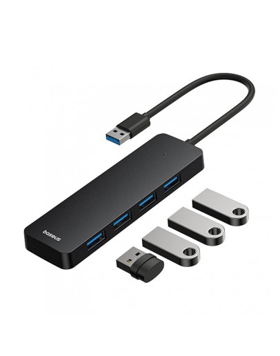 USB хъб Baseus UltraJoy, 4 Порта, USB към 4xUSB 3.0, 0.15m, Черен - 12073