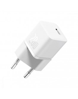 Мрежово зарядно устройство Baseus GaN5S Fast Charger 1C, 20W, 1 x Type-C F, Бял - 40407