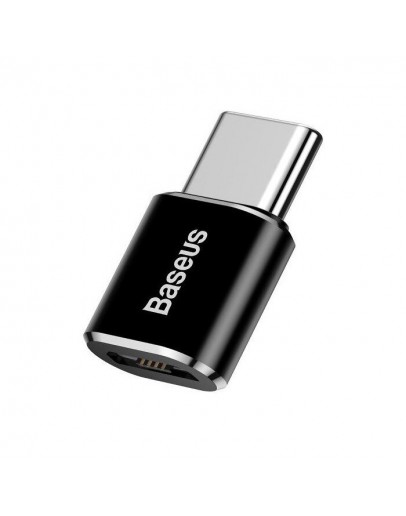 Преходник Baseus Mini, Micro USB F към Type-C, OTG, Черен - 40398