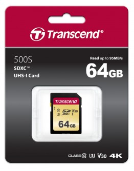 Transcend 64GB SD card UHS-I U3, MLC