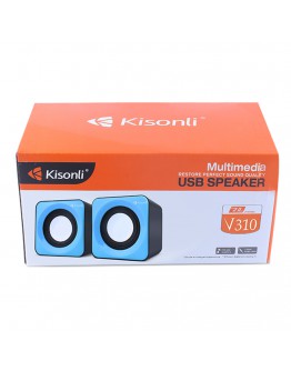 Тонколони, Kisonli, V310, 2x0.5W, USB, Различни цветове - 22088