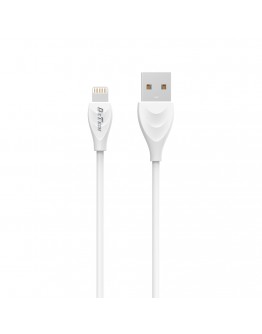 Кабел за данни DeTech DE-24i, Lightning (iPhone 5/6/7/SE), 1.0m, Бял - 14127