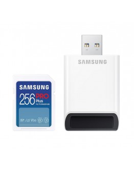 Samsung 256GB SD PRO Plus + USB Reader, Class10, R