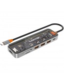 CANYON hub DS-13 7in1 4k USB-C Transparent Space