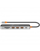 CANYON hub DS-13 7in1 4k USB-C Transparent Space