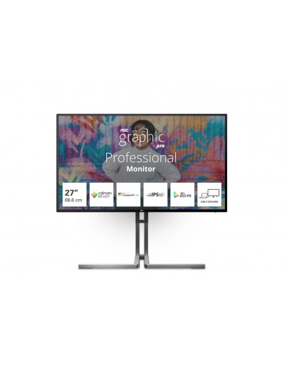 Монитор AOC U27U3CV, 27 Nano IPS WLED, 3840x2160@60Hz, 4ms
