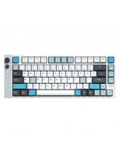 Lamzu професионална геймърска механична клавиатура Professional Gaming Mechanical Keyboard JET 75 - 8K, Magnetic Gateron Jade Switches - White/Blue