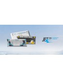 Lamzu професионална геймърска механична клавиатура Professional Gaming Mechanical Keyboard JET 75 - 8K, Magnetic Gateron Jade Switches - White/Blue