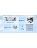 Lamzu професионална геймърска механична клавиатура Professional Gaming Mechanical Keyboard JET 75 - 8K, Magnetic Gateron Jade Switches - White/Blue