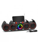 Тонколона Kisonli LED-918, Bluetooth, USB, SD, RGB, AUX, FM, Черен - 22317